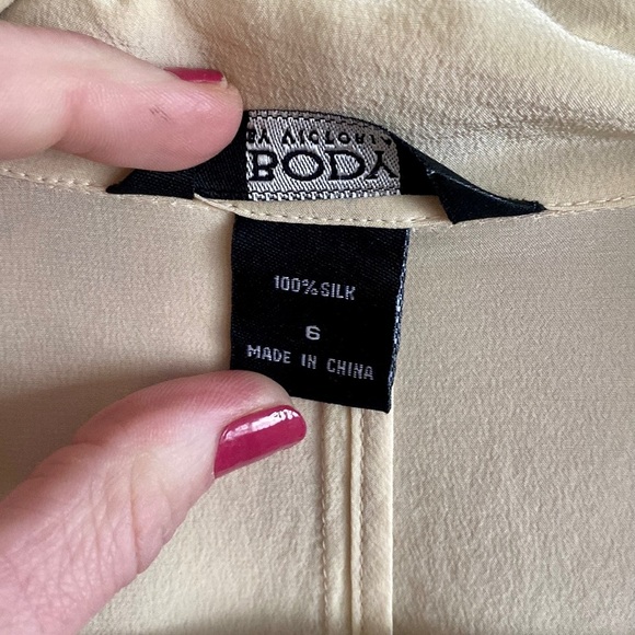 BODY BY VICTORIAS SECRET 100% SILK BLAZER SILK OVERSIZED BLAZER SUIT JACKET 6 - Picture 7 of 16